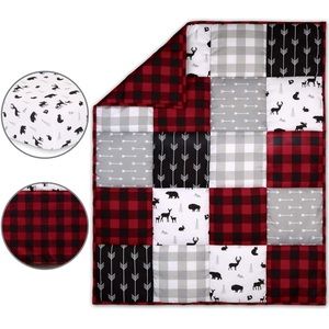 Buffalo plaid nursery bedding set